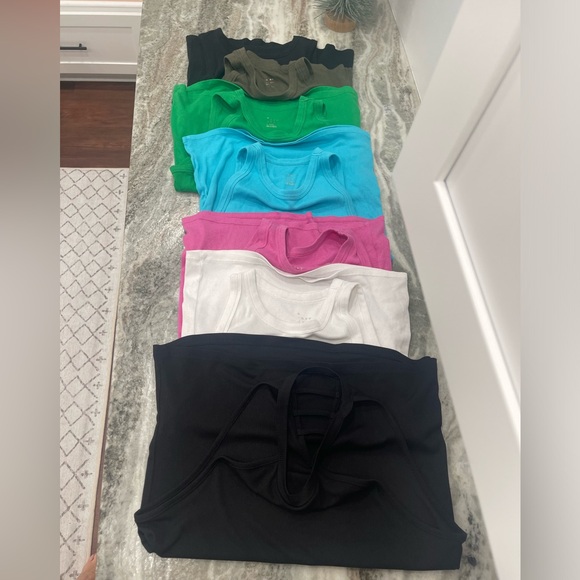 A new day XL women’s slim fitted ribbed high neck tank top set of 7 - Picture 2 of 15